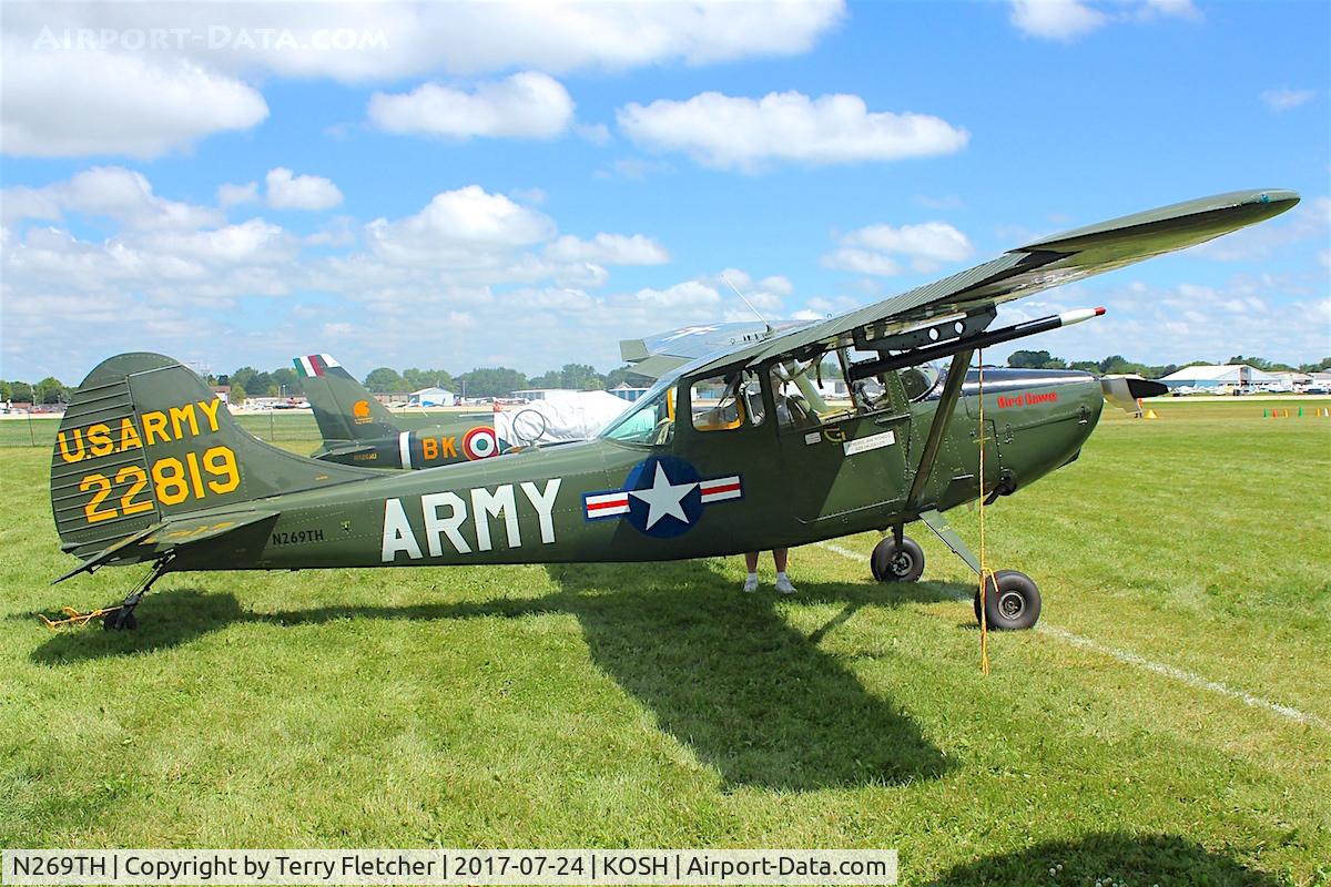 N269TH, Cessna 305A C/N 22819, At 2017 EAA Airventure at Oshkosh