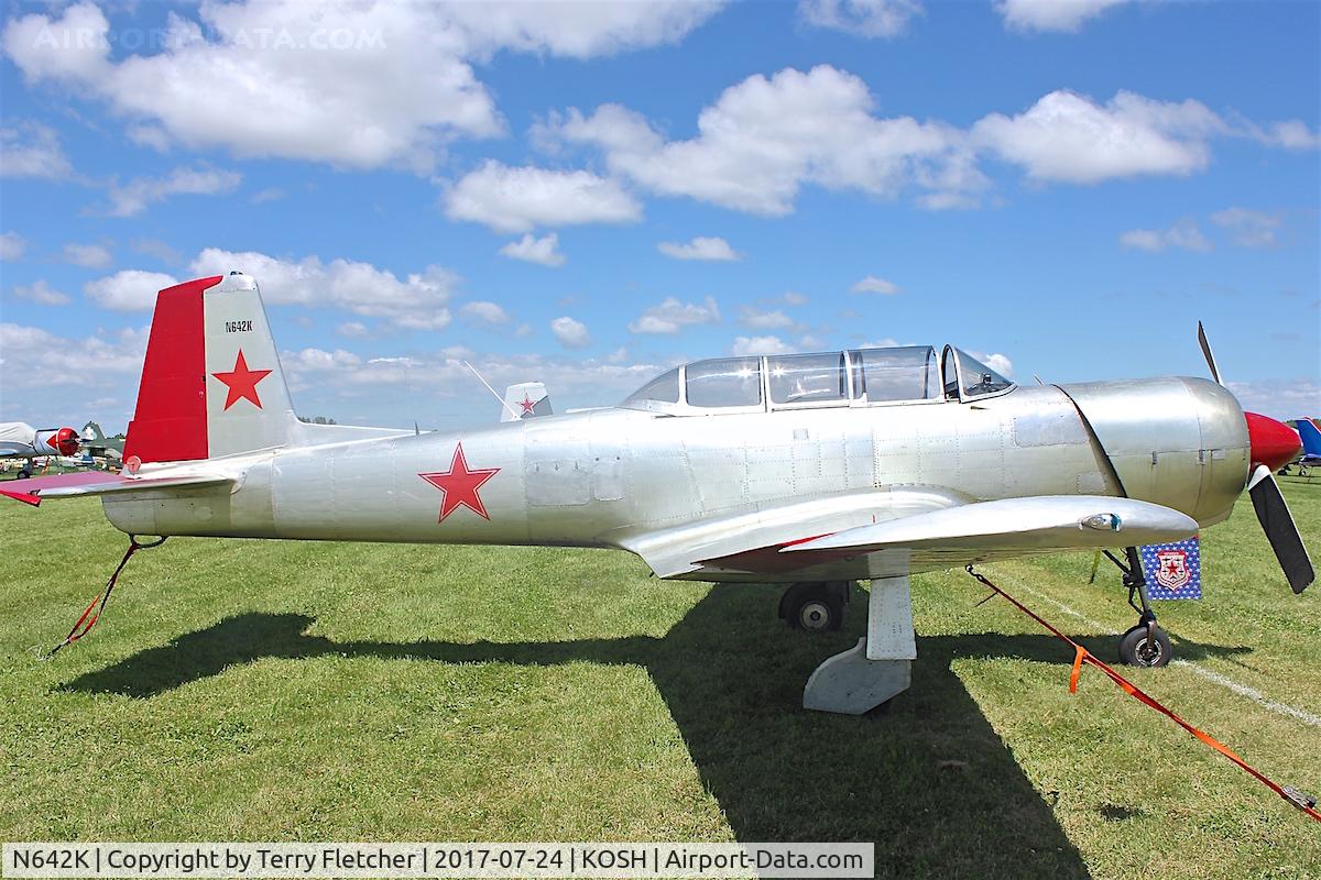 N642K, 1985 Nanchang CJ-6A C/N 4232013, At 2017 EAA Airventure at Oshkosh