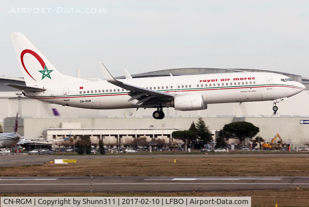 CN-RGM, 2013 Boeing 737-8B6 C/N 33074, Landing rwy 14R