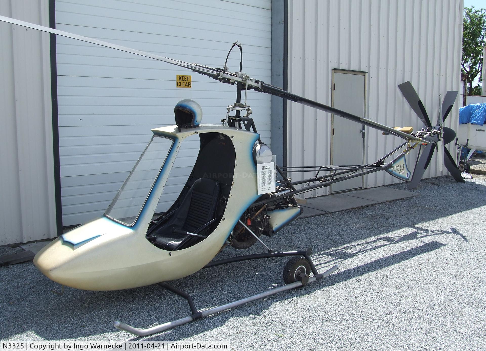 N3325, 1970 Rotorway Scorpion C/N 12139, Rotorway Scorpion at the Wings of History Air Museum, San Martin CA