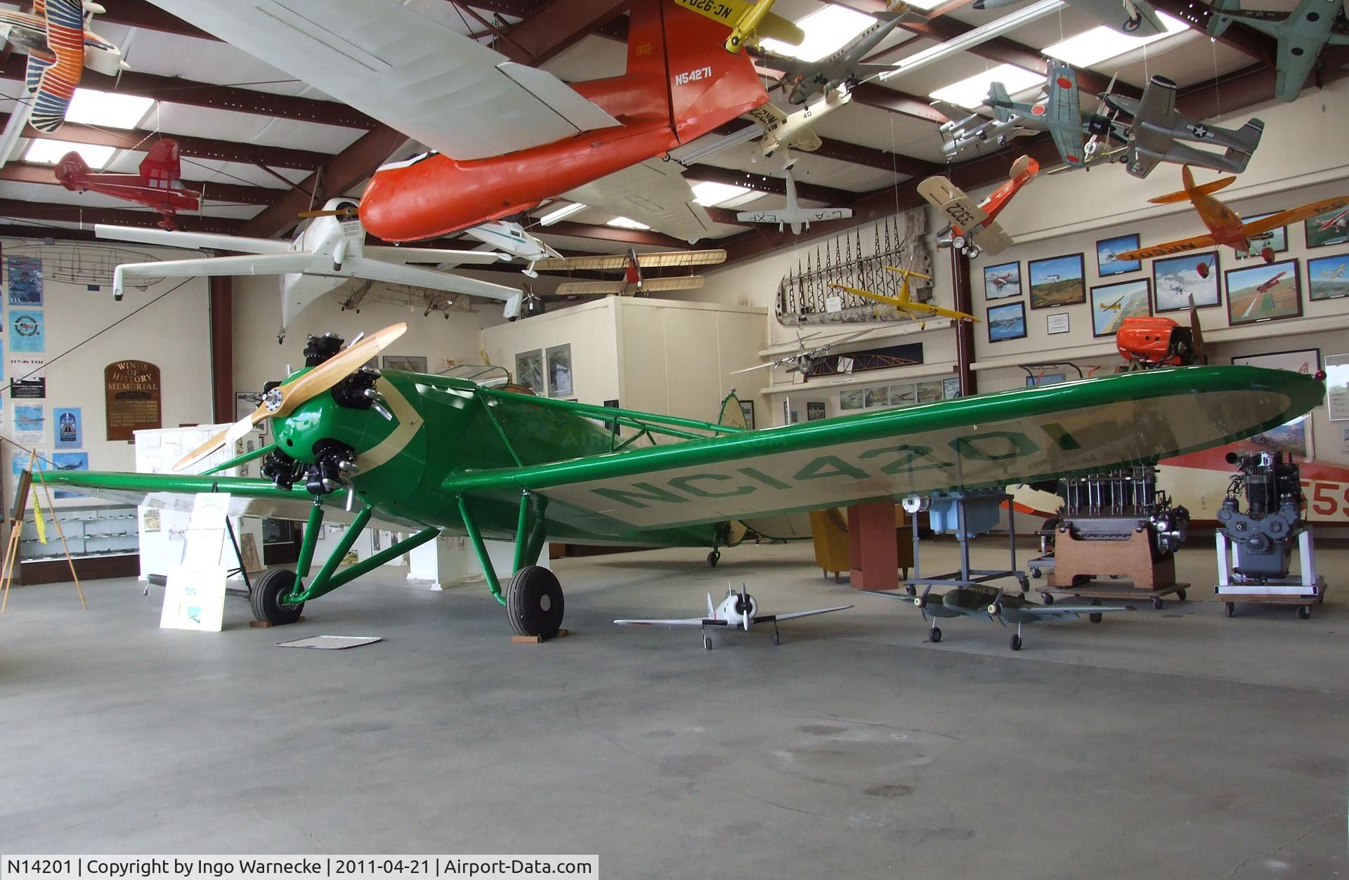 N14201, 1934 Kinner SPORTSTER B. C/N 122, Kinner Sportster B at the Wings of History Air Museum, San Martin CA