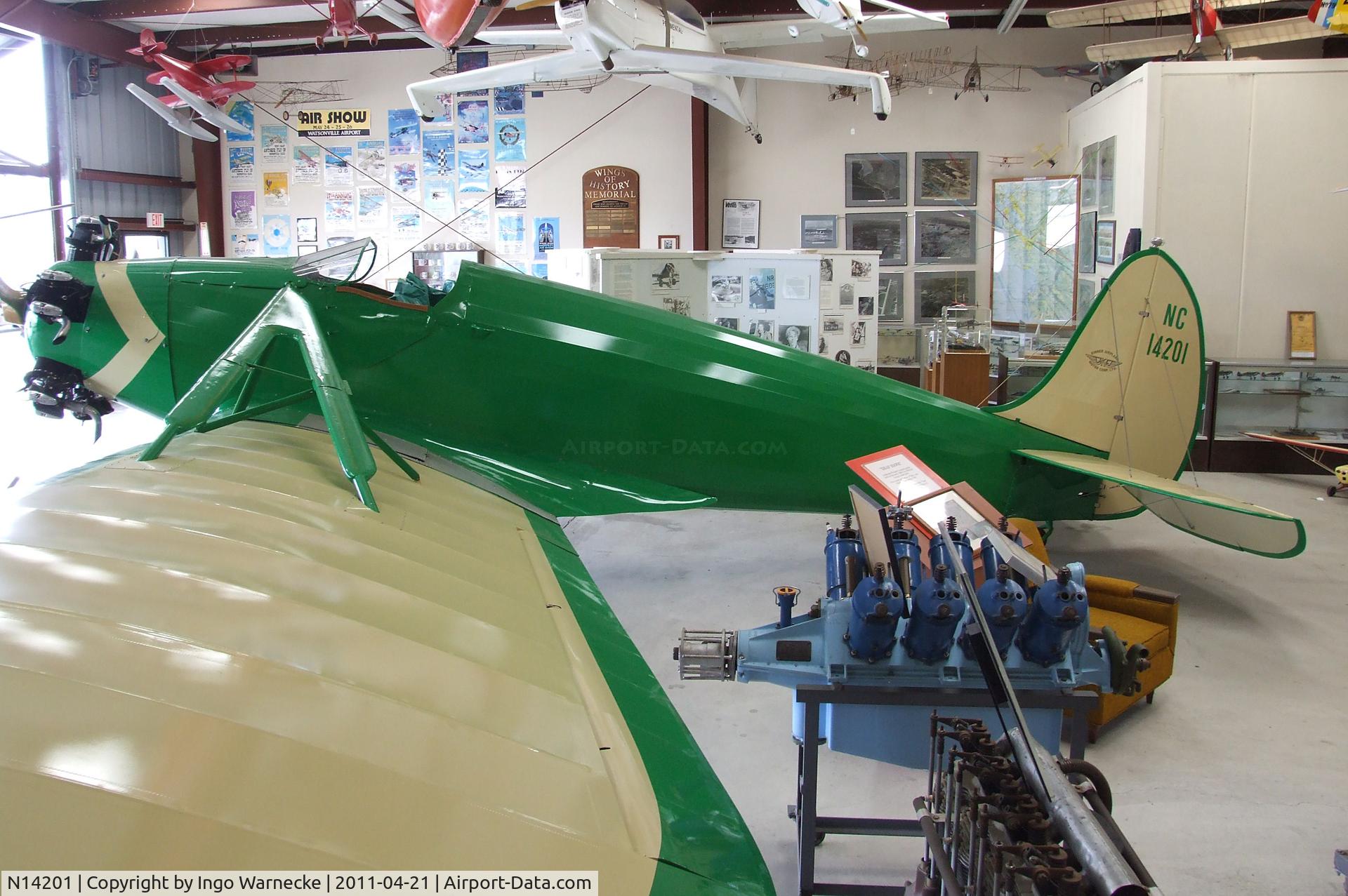 N14201, 1934 Kinner SPORTSTER B. C/N 122, Kinner Sportster B at the Wings of History Air Museum, San Martin CA
