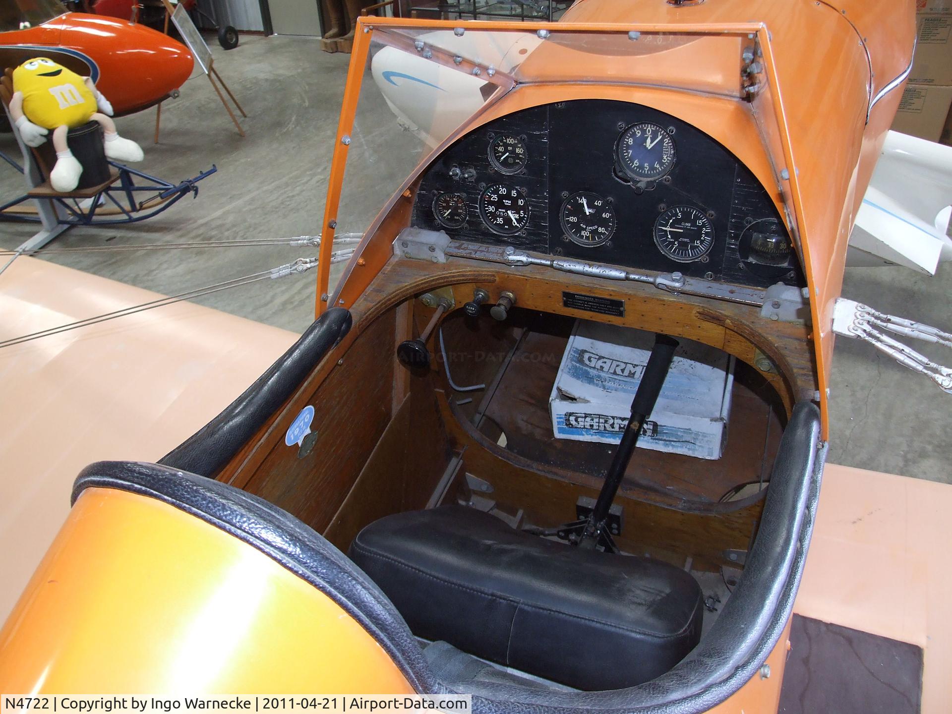 N4722, 1970 Bowers Fly Baby 1A C/N 65-56, Bowers Fly Baby 1A at the Wings of History Air Museum, San Martin CA  #c