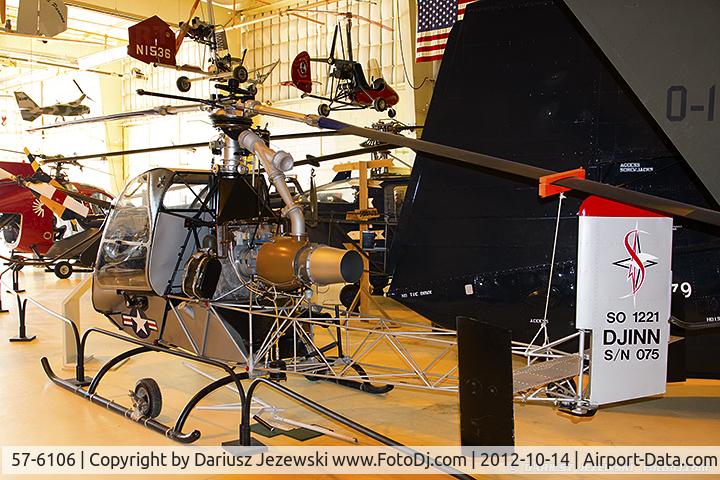 57-6106, 1957 Sud-Ouest SO.1221S Djinn C/N 1025/FR75, Sud-Ouest SO-1221 Djinn C/N 075, 57-6106 - American Helicopter Museum