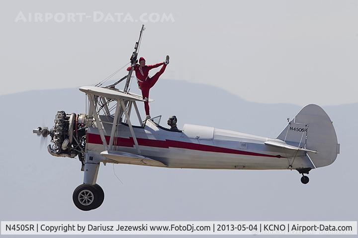 N450SR, 1942 Boeing B75N1 C/N 75-7016, Boeing B-75N1 Stearman  C/N 75-7016 - Silver Wings Wingwalking, N450SR