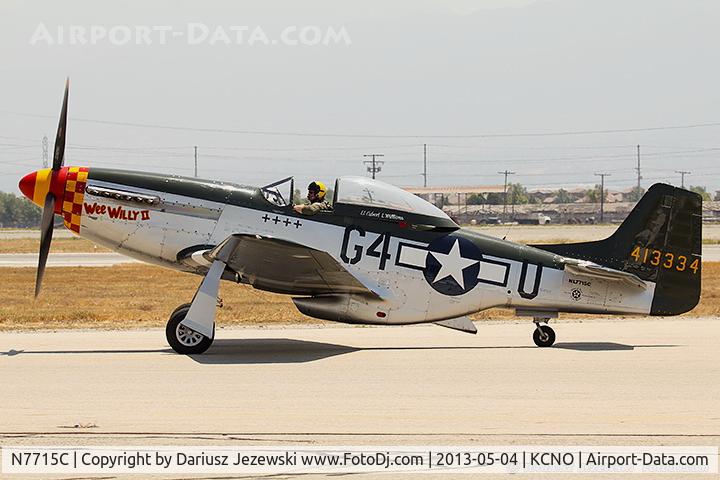 N7715C, 1944 North American P-51D C/N 44-84961A (124-44817), North American F-51D Mustang 