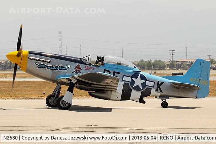 N2580, 1967 North American F-51D Mustang C/N AF-67-22580, North American F-51D Mustang 