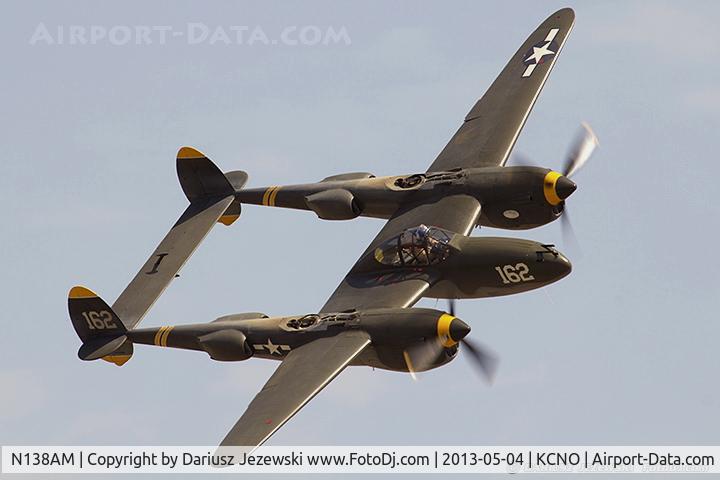 N138AM, 1943 Lockheed P-38J Lightning C/N 44-23314, Lockheed P-38J Lightning 