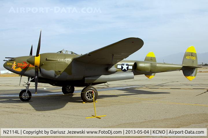 N2114L, 1944 Lockheed P-38L Lightning C/N 8273 (44-27083), Lockheed P-38L Lightning 