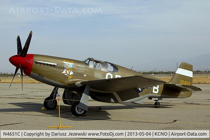 N4651C, 1974 Cessna A185F Skywagon 185 C/N 18502587, North American P-51C Mustang 