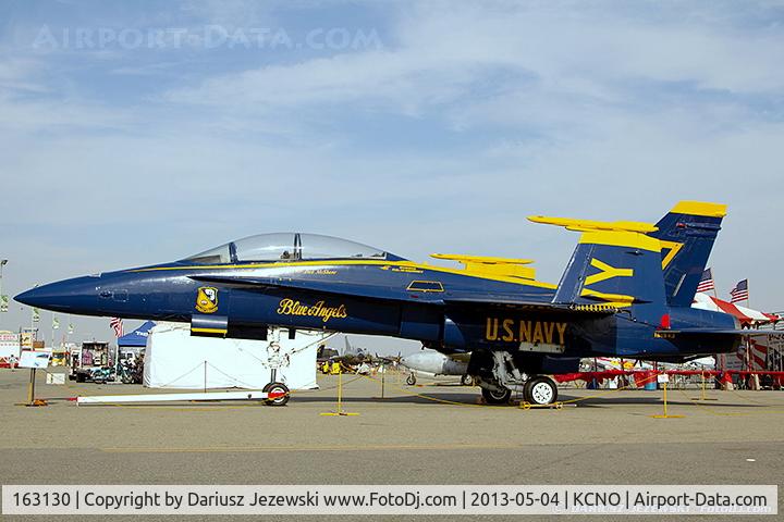 163130, McDonnell Douglas F/A-18A-21-MC Hornet C/N 0539/A448, F/A-18B Hornet 163130 C/N 0150 from Blue Angels Demo Team  NAS Pensacola, FL