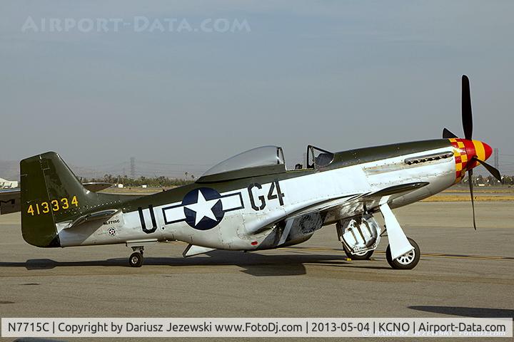 N7715C, 1944 North American P-51D C/N 44-84961A (124-44817), North American F-51D Mustang 