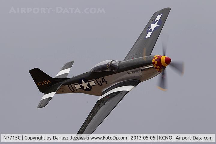 N7715C, 1944 North American P-51D C/N 44-84961A (124-44817), North American F-51D Mustang 