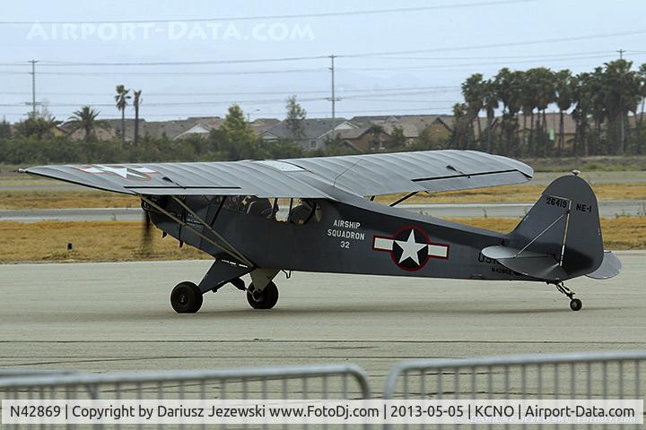 N42869, 1945 Piper J3C-65 Cub Cub C/N 15196, Piper J3C-65 Cub  C/N 15196, N42869