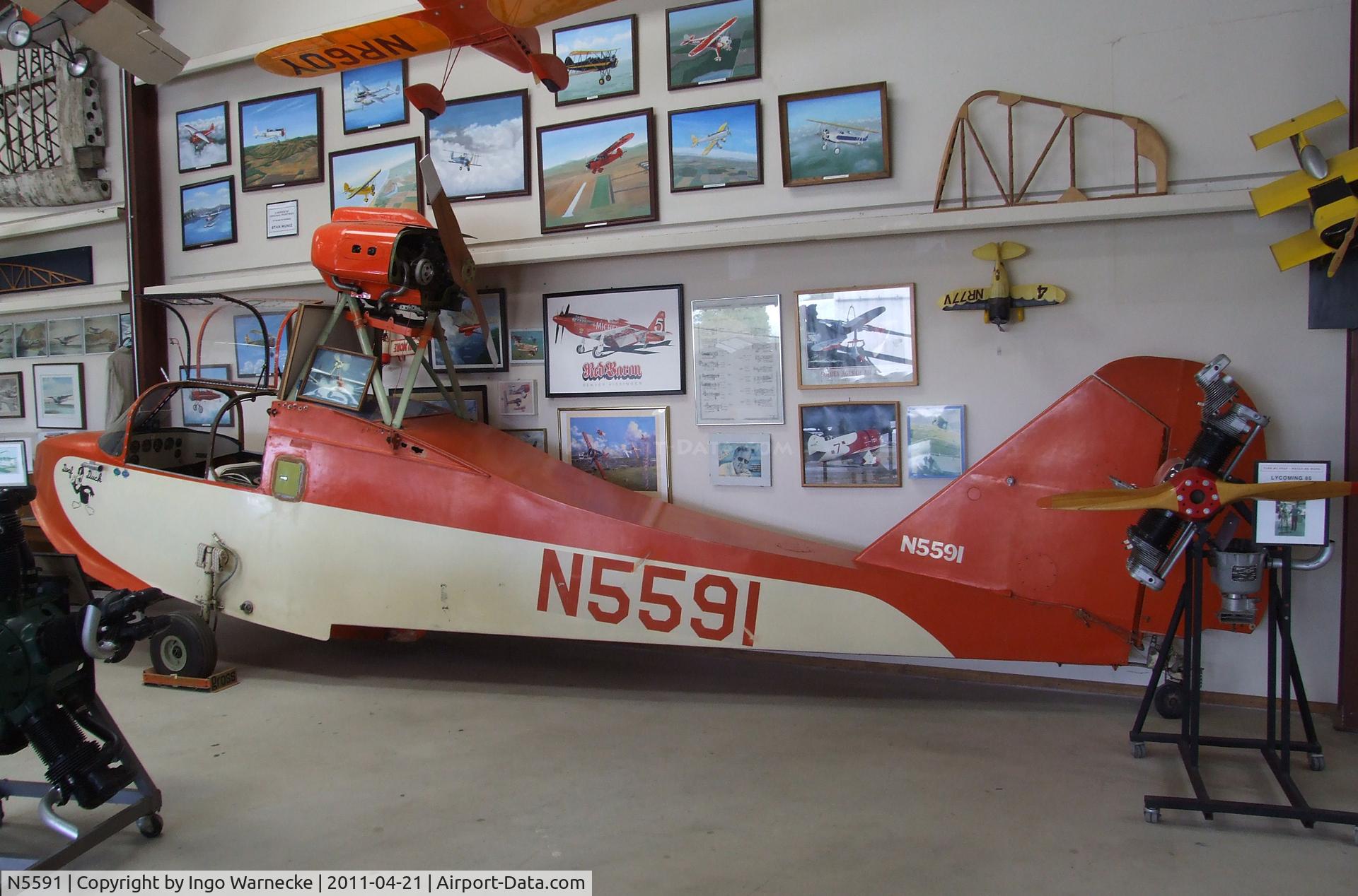 N5591, 1971 Volmer VJ22 Sportsman C/N 55, Volmer VJ-22 Sportsman (fuselage only) at the Wings of History Air Museum, San Martin CA
