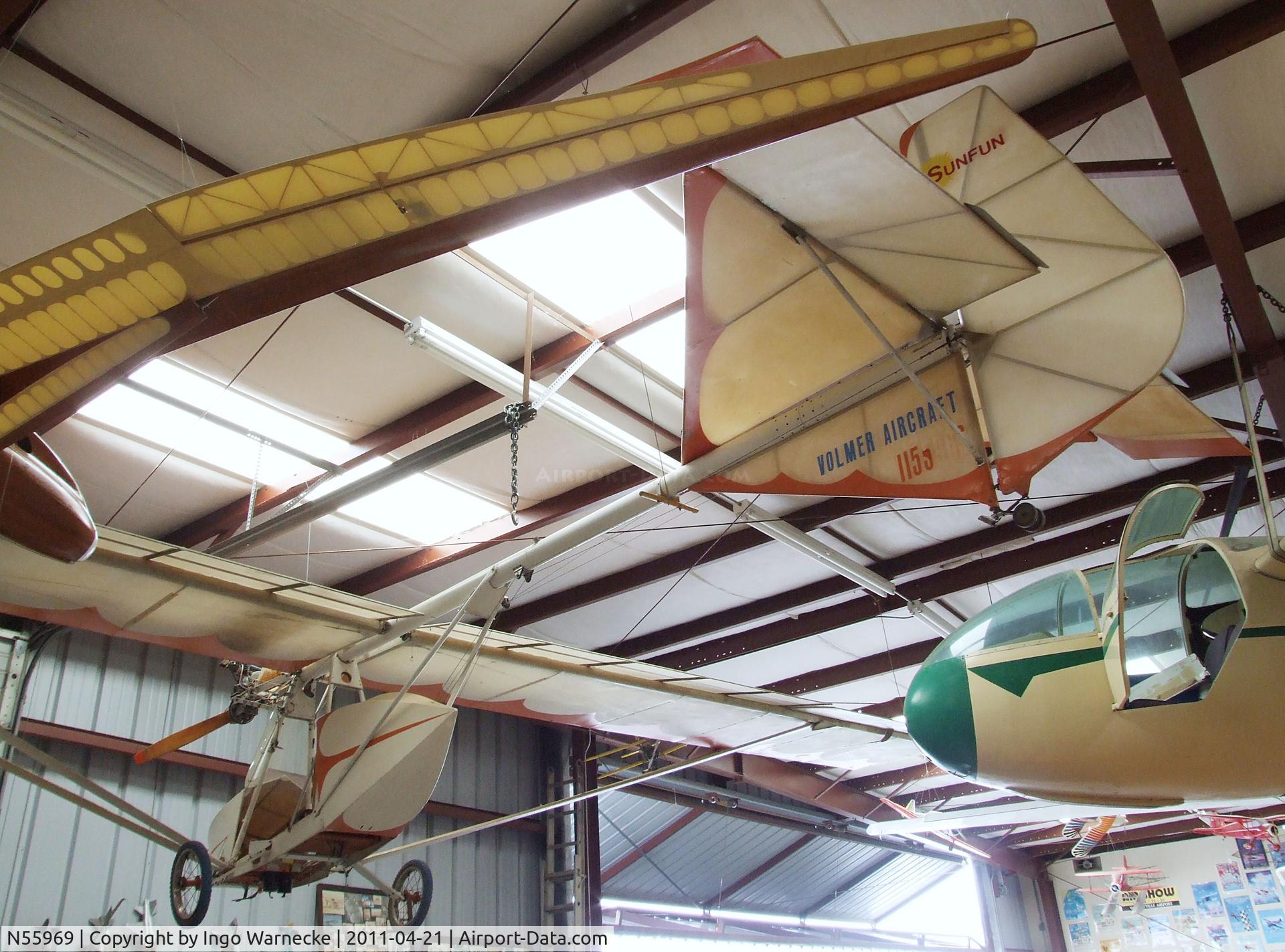 N55969, Volmer VJ-24W C/N 1, Volmer VJ-24W SunFun at the Wings of History Air Museum, San Martin CA