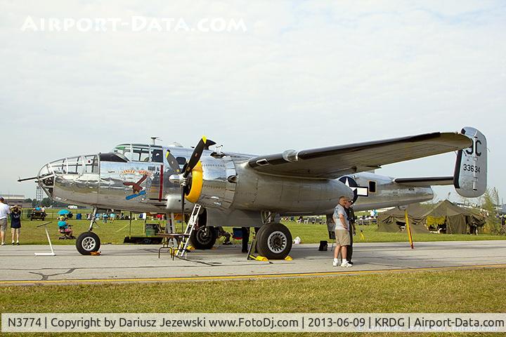 N3774, 1943 North American B-25D Mitchell C/N 100-23960, North American B-25C Mitchell 