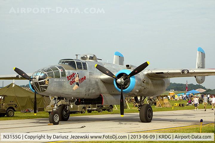 N3155G, North American TB-25N Mitchell C/N 108-34107, North American TB-25N Mitchell 