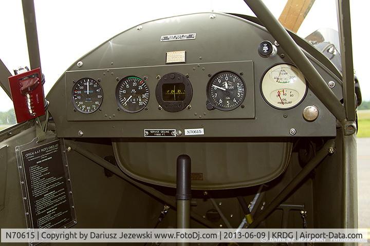 N70615, 1946 Piper J3C-65 Cub Cub C/N 17624, Cockpit of Piper J3C-65  C/N 17624, N70615