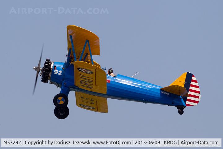 N53292, 1942 Boeing D75N1 C/N 75-3856, Boeing D-75N1 PT-17 Kaydet  C/N 75-3856, N53292