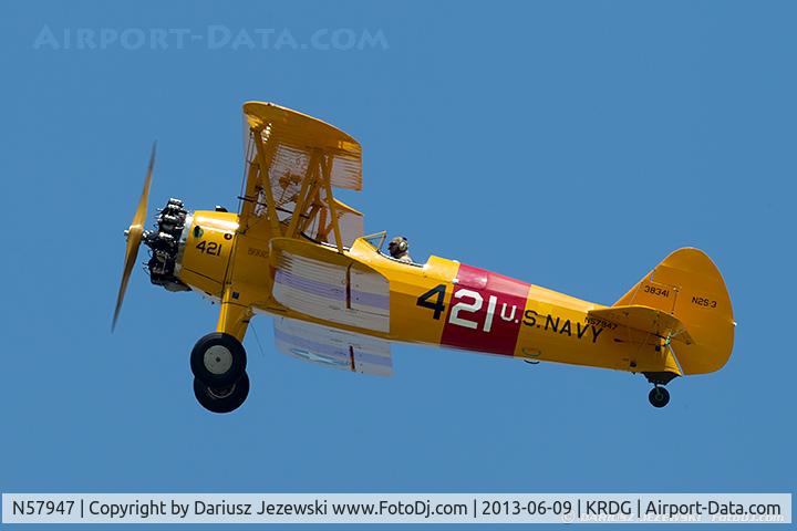 N57947, 1942 Boeing A75N1(PT17) C/N 75-4392, Boeing A-75N1 (PT-17) Stearman  C/N 75-4392, N57947