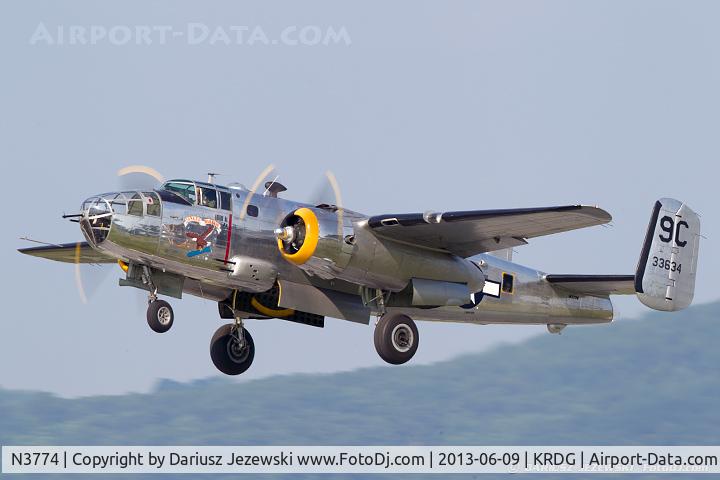 N3774, 1943 North American B-25D Mitchell C/N 100-23960, North American B-25C Mitchell 