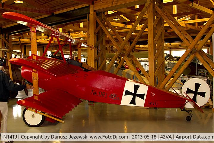 N14TJ, 1990 Fokker Dr.1 Triplane Replica C/N DR1HB, Fokker DR.I C/N DR1HB, N14TJ