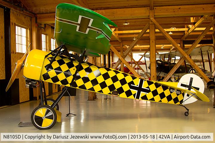 N8105D, 2008 Fokker D-VIII Replica C/N 2790, Fokker D.VIII, NX8105D