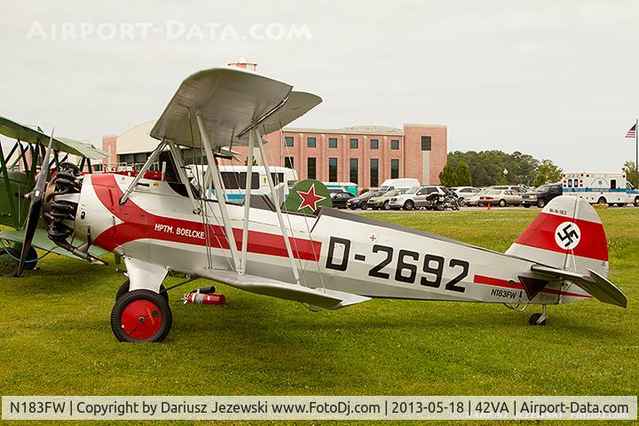 N183FW, 1937 Focke-Wulf Fw-44J Stieglitz C/N 183, Focke-Wulf FW-44J Stieglitz C/N 183,  N183FW