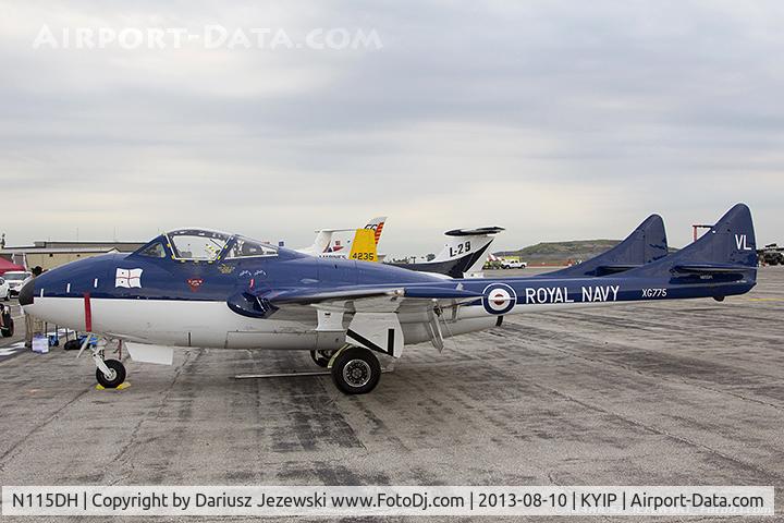 N115DH, 1956 De Havilland (F+W Emmen) Vampire T.55 (DH-115) C/N 866, De Havilland DH-115 Vampire  C/N 866, N115DH