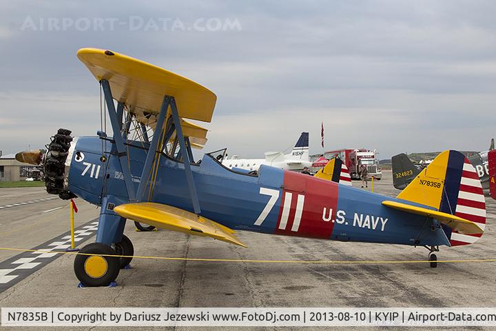 N7835B, Boeing A75N1(PT17) C/N 75-4587, Boeing A-75N1 (PT-17) Stearman  C/N 75-4587, N7835B