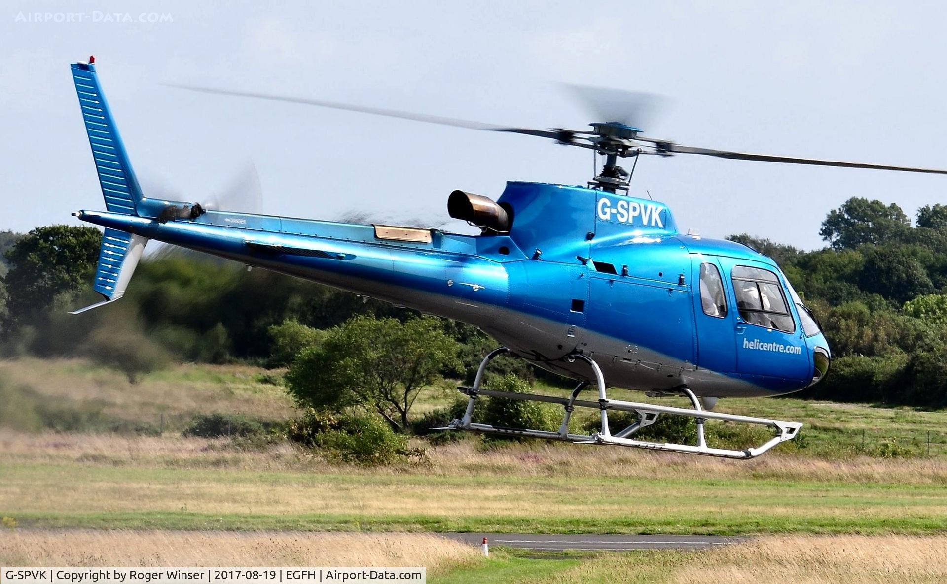 G-SPVK, 2007 Eurocopter AS-350B-3 Ecureuil Ecureuil C/N 4301, Visiting Ecureuil operated by SD Helicopters departing.