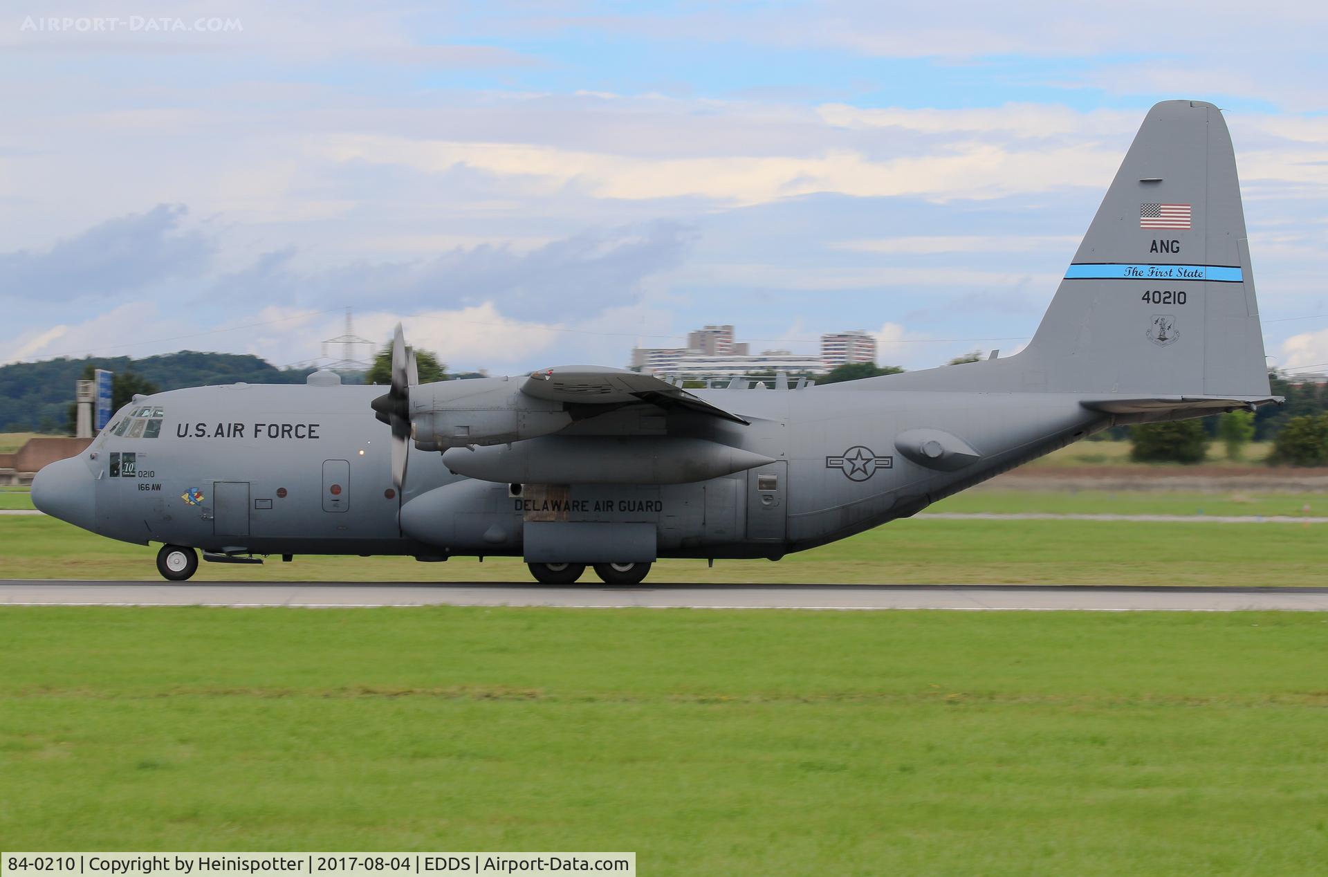 84-0210, 1985 Lockheed C-130H Hercules C/N 382-5049, 84-0210 at Stuttgart Airport.