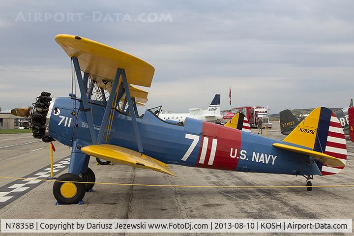 N7835B, Boeing A75N1(PT17) C/N 75-4587, Boeing A-75N1 (PT-17) Stearman  C/N 75-4587, N7835B