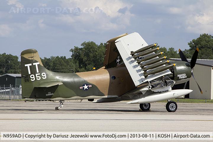 N959AD, Douglas A-1D Skyraider (AD-4NA) C/N 7759, Douglas AD-4NA Skyraider 