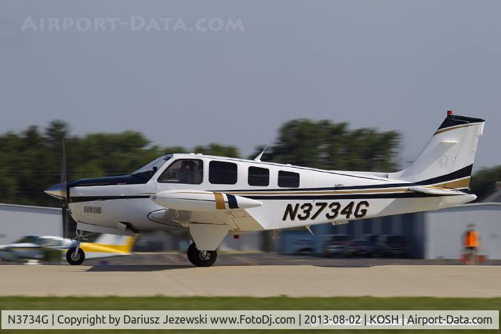N3734G, Raytheon Aircraft Company G36 C/N E-3734, Raytheon Aircraft Company G36 Bonanza  C/N E-3734, N3734G
