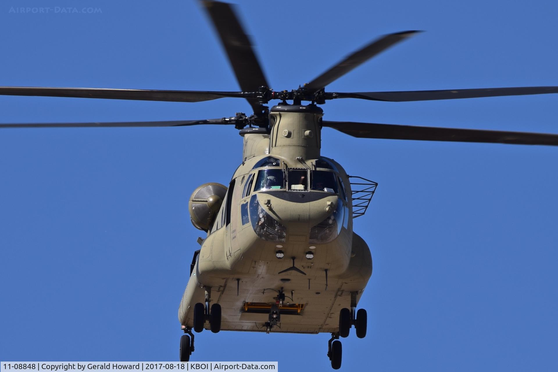 11-08848, 2011 Boeing CH-47F Chinook C/N M.8848, Leaving BOI. 2nd Battalion, 4th AV Brigade, Fort Carson, CO.