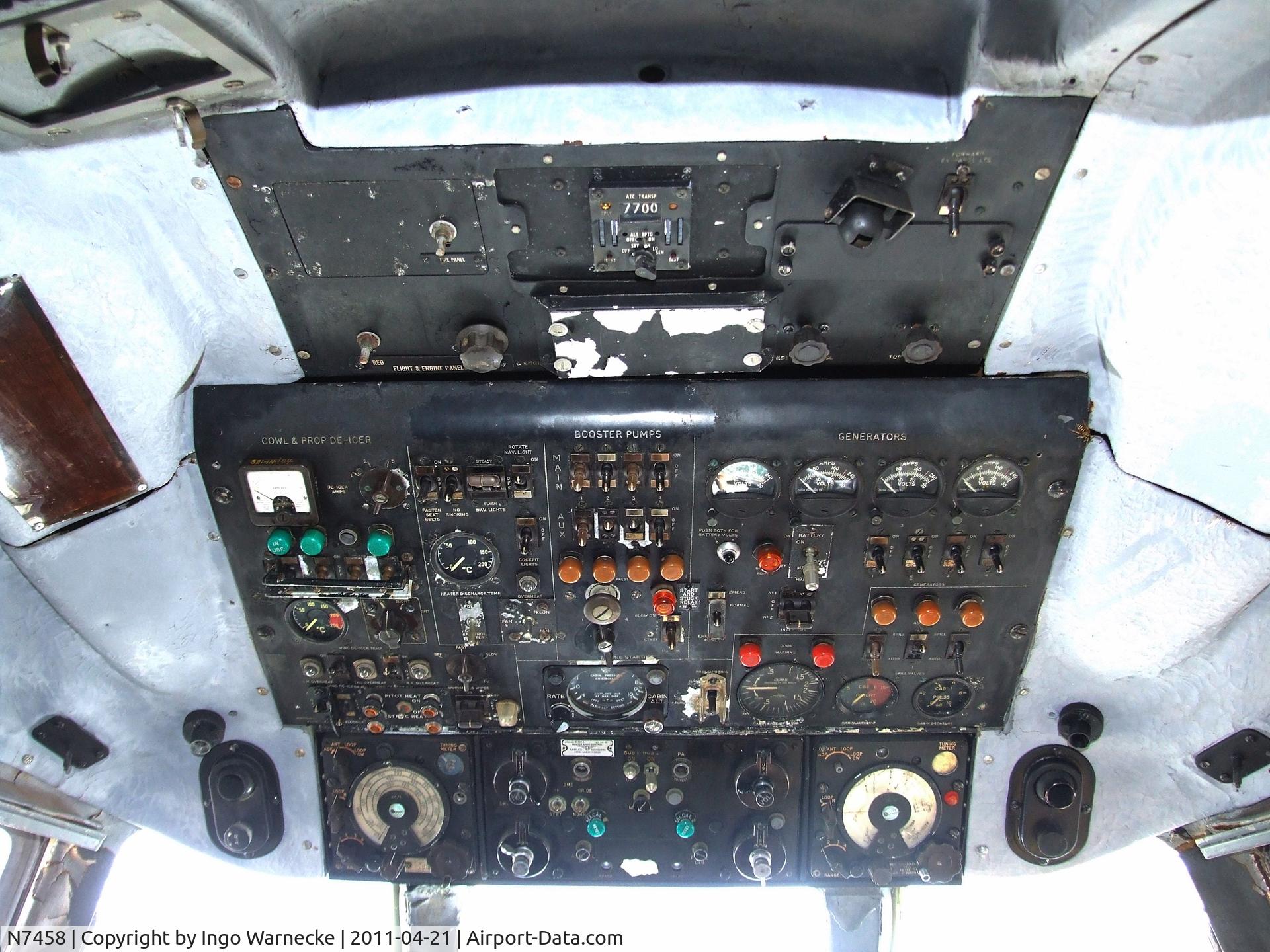 N7458, Vickers Viscount 797 C/N 213, Vickers Viscount 797 (cockpit section only) at the Wings of History Air Museum, San Martin CA  #c
