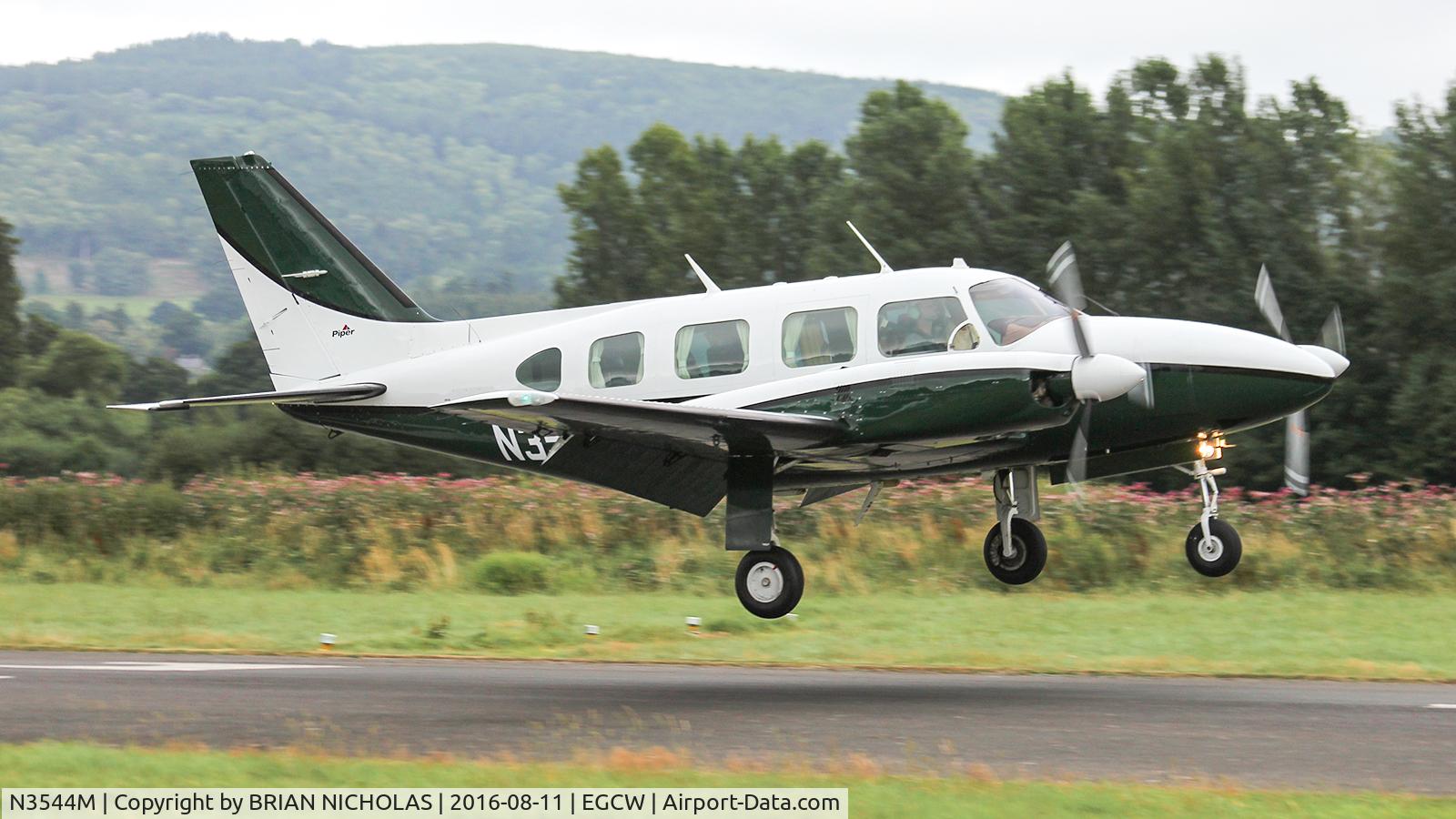 N3544M, 1979 Piper PA-31-325 Navajo C/R C/N 31-8012005, Arriving at Welshpool.