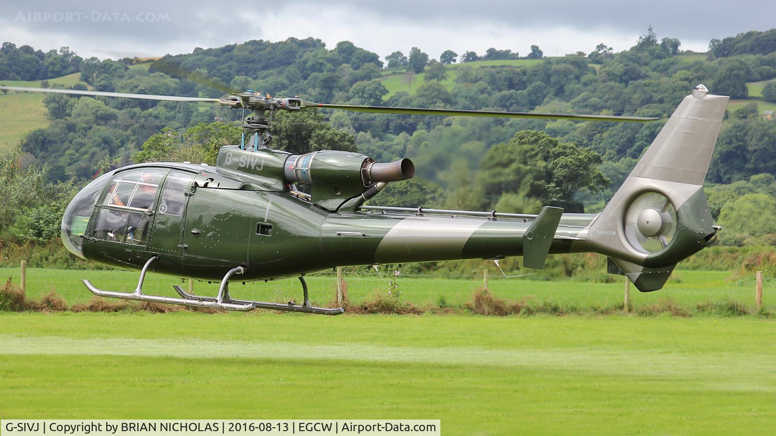 G-SIVJ, 1984 Westland SA-341C Gazelle HT2 C/N 2012, Looks like a work of art.