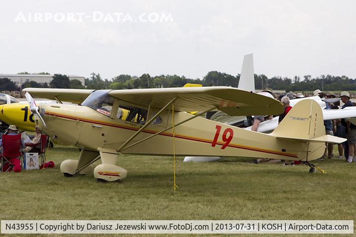 N43955, 1946 Taylorcraft BC12-D C/N 7614, Taylorcraft BC12-D  C/N 7614, N43955