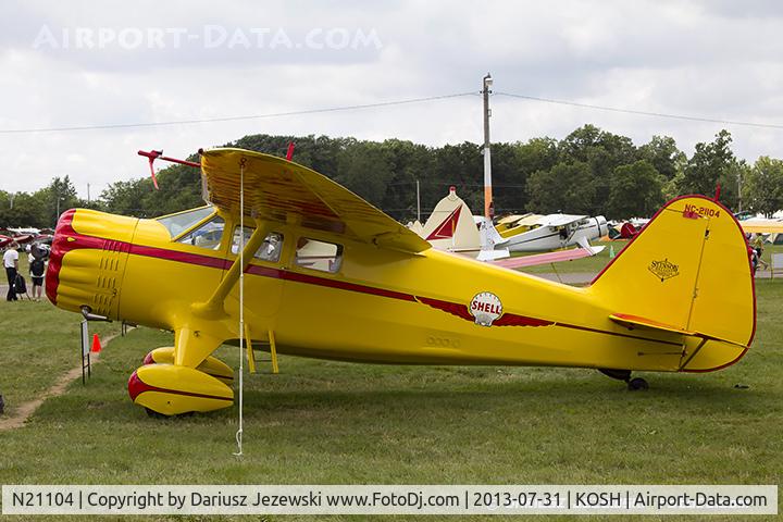 N21104, 1938 Stinson SR-10J Reliant C/N 5830, Stinson SR-10J Reliant  C/N 5830, NC21104