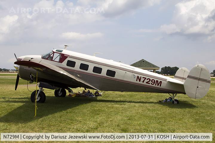 N729M, 1960 Beech G18S C/N BA-517, Beech G18S Twin Beech  C/N BA-517, N729M