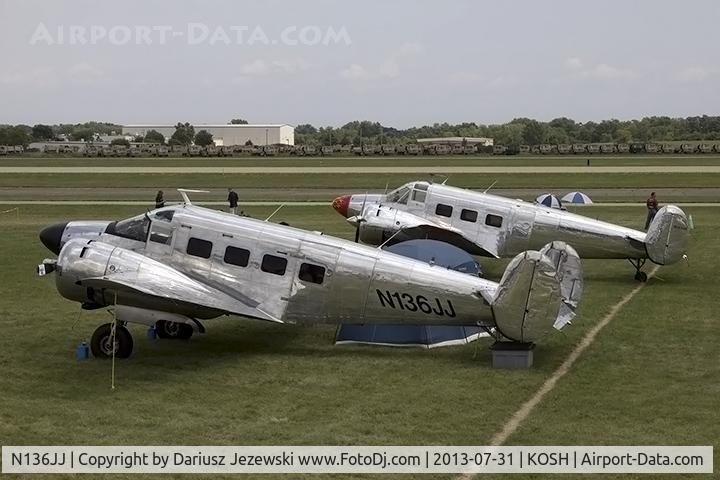 N136JJ, 1957 Beech E18S C/N BA-318, Beech E18S  C/N BA-318, N136JJ