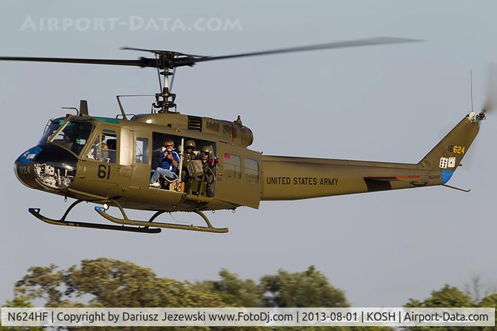 N624HF, 1966 Bell UH-1D Iroquois C/N 8819, Bell UH-1H Iroquois (Huey)  C/N 66-16624, N624HF