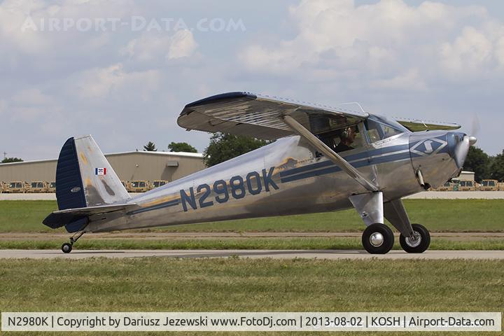 N2980K, 1947 Luscombe 8A C/N 5707, Luscombe 8A Luscome Master  C/N 5707, N2980K