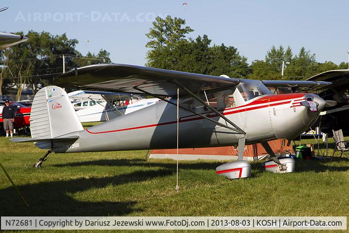 N72681, 1946 Cessna 140 C/N 9857, Cessna 140  C/N 9857, N72681