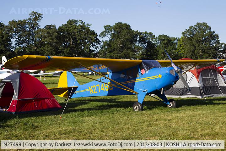 N27499, 1940 Taylorcraft BL-65 (L-2F) C/N 2141, Taylorcraft BL-65 (L-2F)  C/N 2141, N27499