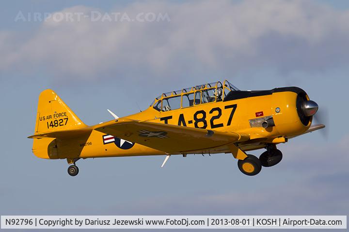 N92796, 1951 North American AT-6G Texan C/N 182-514 (51-14827), North American AT-6G Texan  C/N 182-514 (51-14827), N92796