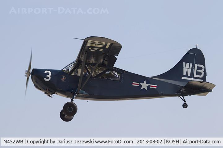 N452WB, Stinson L-5E-1 Sentinel C/N 76-3462, Stinson L-5E Sentinel  C/N 76-3462, N452WB